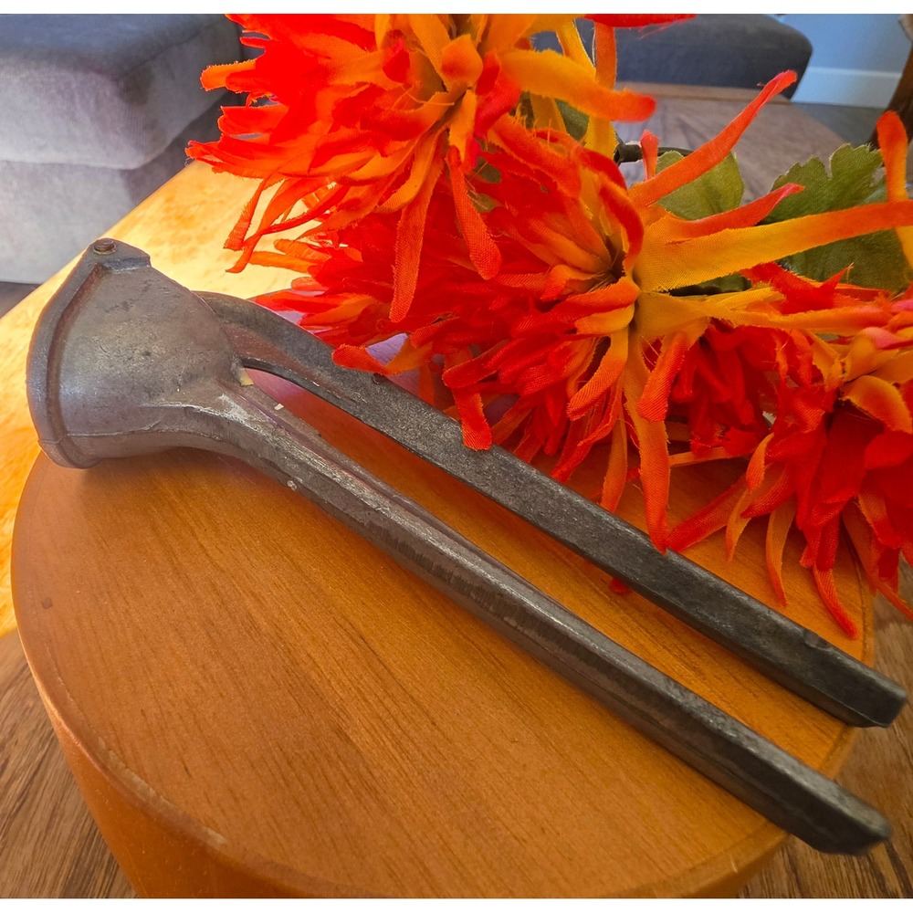 1970s Vintage Cast Aluminum Garlic Press - Retro Farmhouse Kitchen Decor